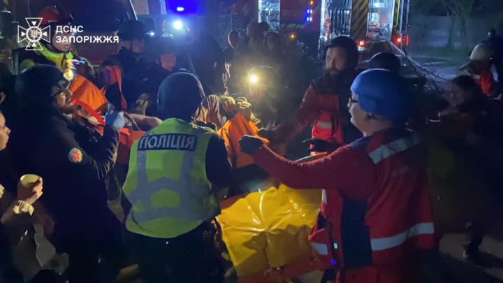 Six people are in the hospital, two in serious condition after the Russian attack in Zaporizhzhia
