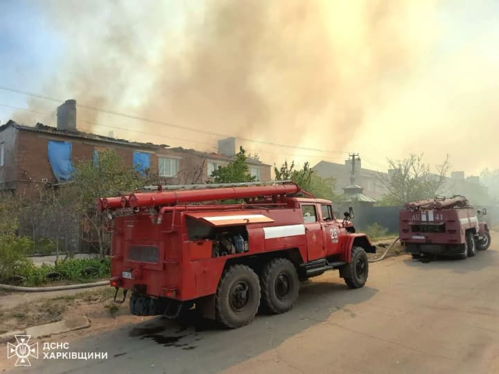 Forest fire near Izyum is spreading rapidly due to wind: evacuation is underway