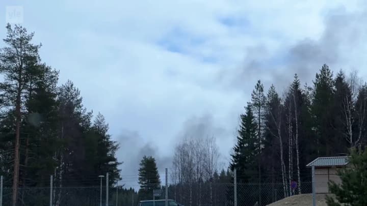In Finland, an F/A-18 Hornet fighter jet crashed