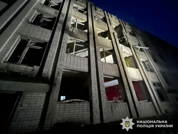 Occupants attacked Uman and surrounding villages with drones: the building of an educational institution was damaged