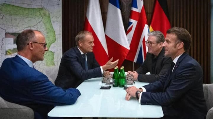 "У дорозі до Києва": Макрон, Мерц, Стармер і Туск їдуть на зустріч "коаліції охочих"