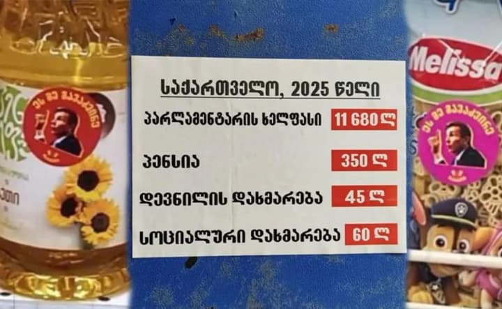 "I made it more expensive": protest stickers with Ivanishvili's portrait appeared in Tbilisi stores