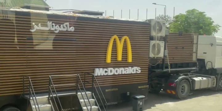 In Saudi Arabia, a mobile McDonald’s was opened on the eve of Trump’s visit