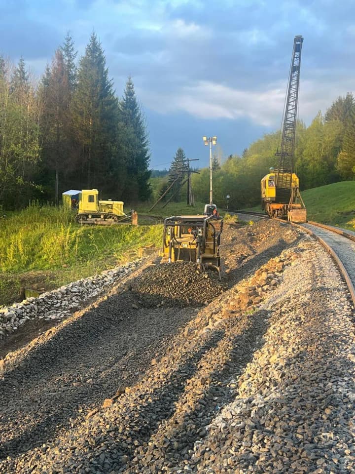 In the Carpathians, due to track repairs, some trains are running on an altered route.
