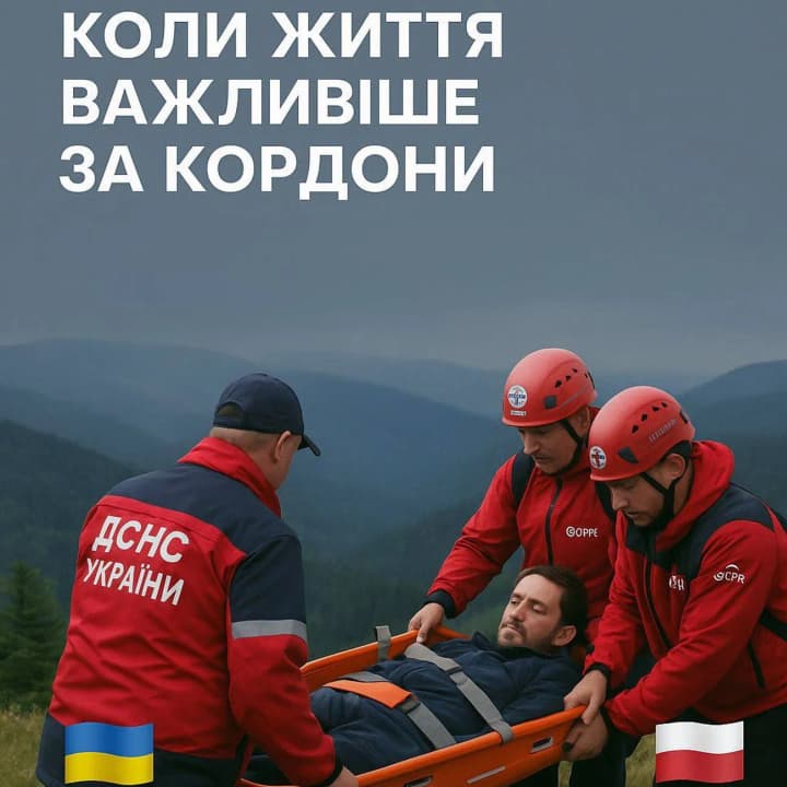 Из-за особенностей мобильной связи: как украинские спасатели помогли травмированному поляку в польских горах