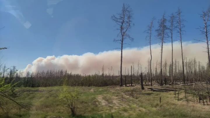 У Криму поблизу села Перекоп спалахнула масштабна природна пожежа