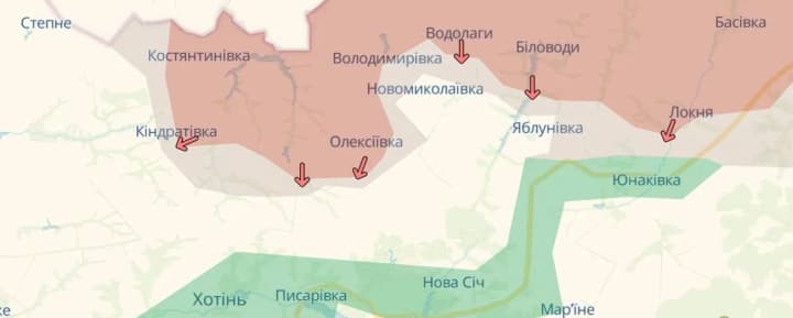 Russians occupied Kondrativka and Oleksiivka in Sumy region and advanced near three more settlements - DeepState