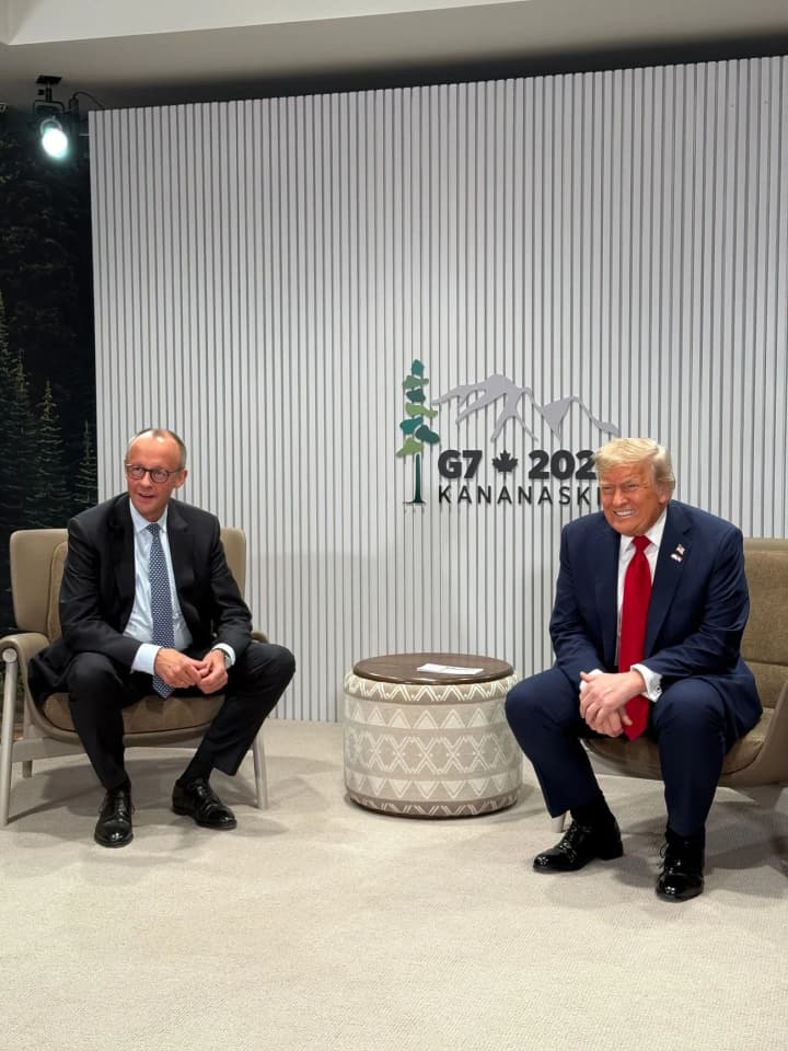 Трамп встретился с канцлером Германии Мерцом на полях саммита G7
