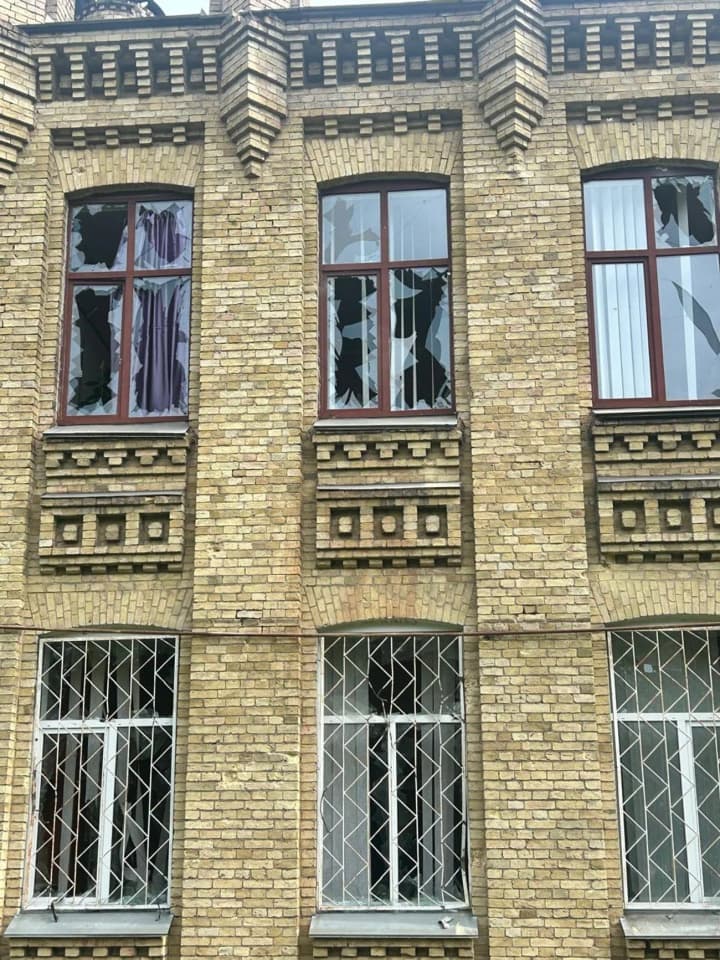 Russian attack on Kyiv: Historical building of KPI damaged and train painted by famous artist vandalized
