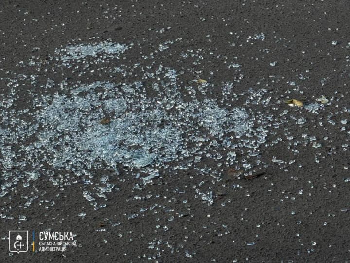In the Sumy community, an enemy drone hit: the blast wave damaged the windows of a shuttle bus