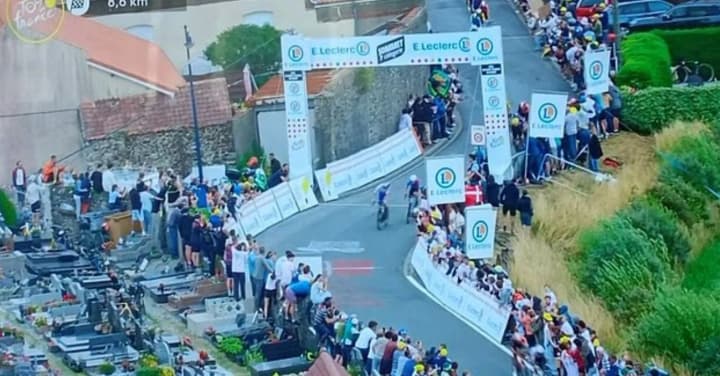 At Tour de France 2025, fans watched the cycling race directly from the cemetery