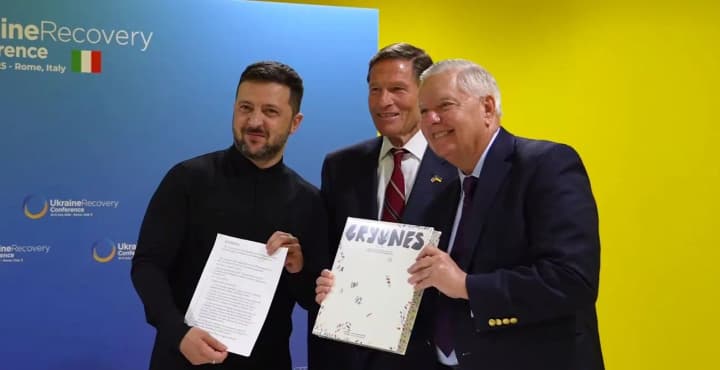 Зеленський у Римі зустрівся з сенаторами США - авторами законопроєкту про санкції проти рф