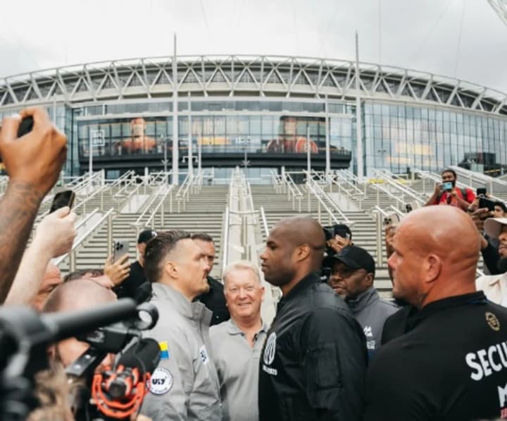 With shouts and grimaces: Usyk and Dubois held their first face-off before the championship rematch