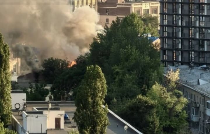 Military unit in Rostov-on-Don engulfed in flames: video