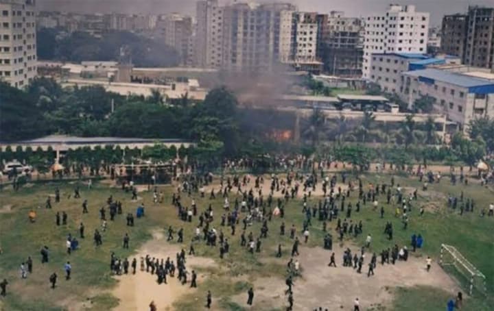 Military plane crashes on school grounds in Bangladesh: one dead reported