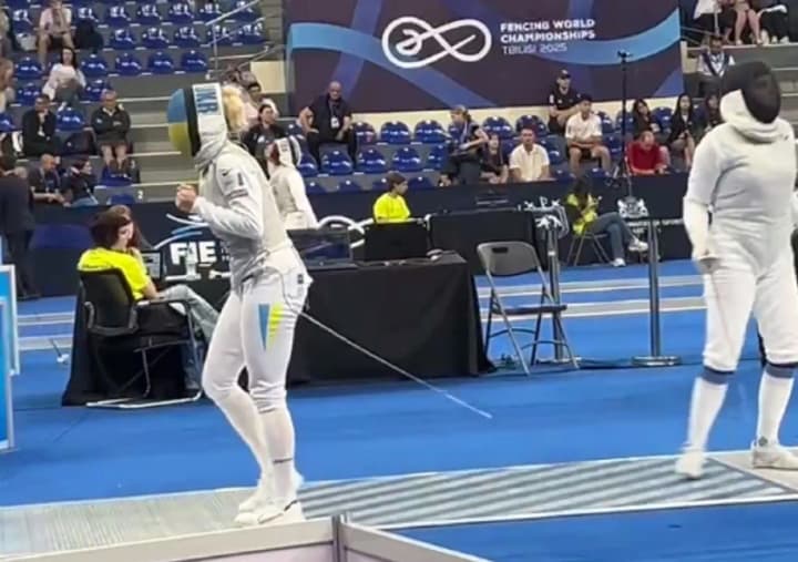 Ukrainian foil fencers defeated "neutral" Russians at the World Fencing Championships