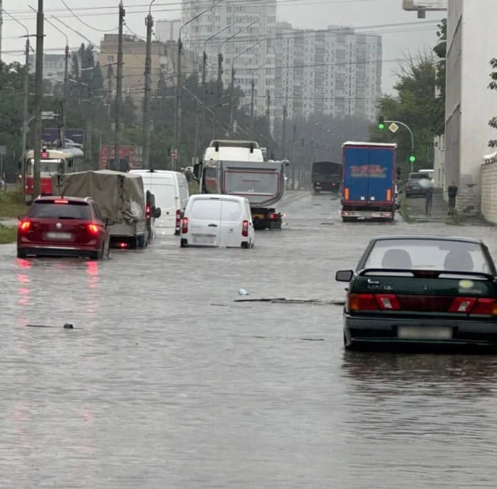 Kyiv hit by heavy downpour on July 30: traffic complicated, photos and videos