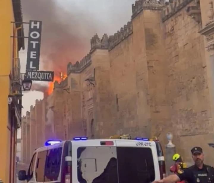 Fire breaks out in thousand-year-old UNESCO mosque in Spain