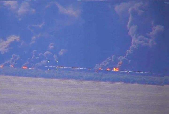 "Сообщения больше нет": Силы обороны Украины уничтожили российский поезд с горючим в Запорожье