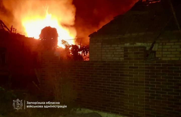 As a result of a massive strike on Zaporizhzhia, a private house was destroyed