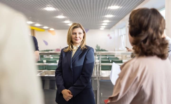 "Getting the best opportunities": the First Lady visited border schools in Chernihiv region, where the school nutrition reform is being implemented