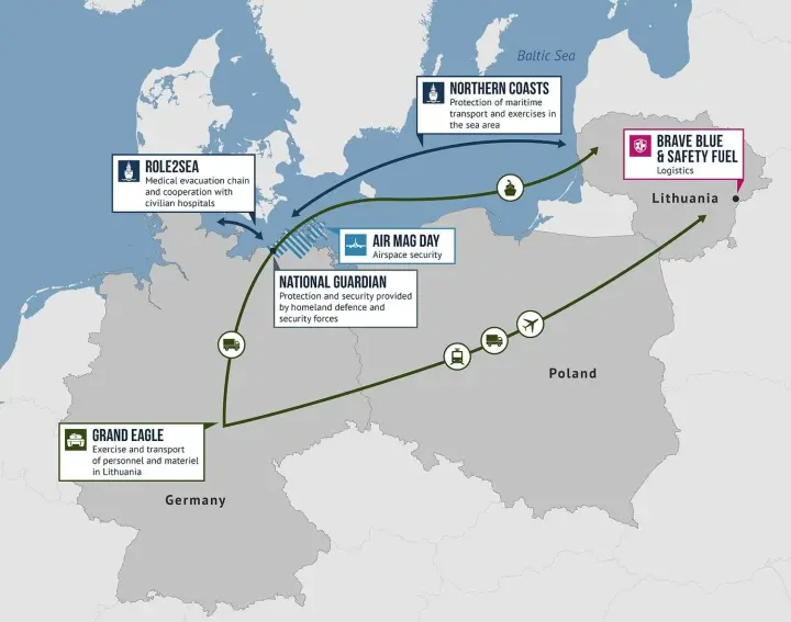 NATO practices rapid troop deployment to Lithuania