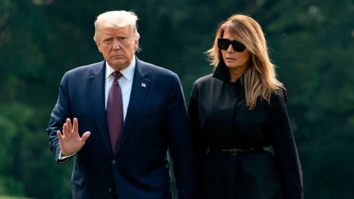 Trump and Melania arrive at US Ambassador's residence in London