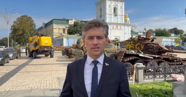 Lithuanian Foreign Minister Budrys arrives in Kyiv