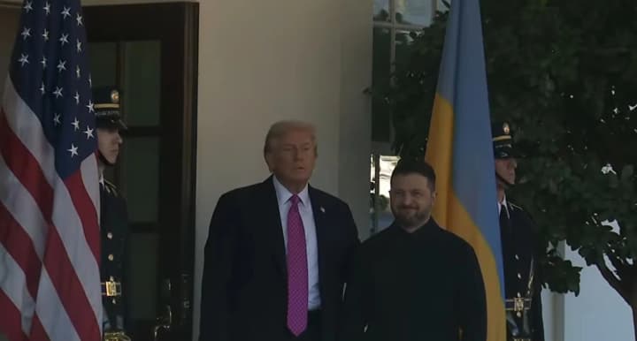 Зеленский прибыл в Белый дом, его встретил Трамп