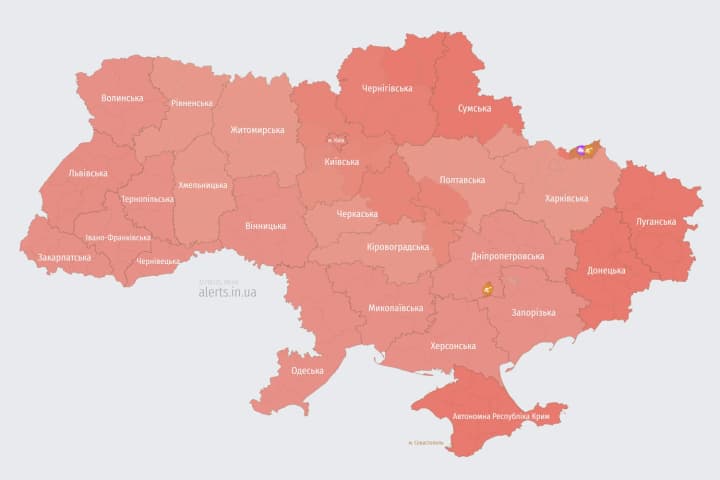 Air raid alert across Ukraine for the second time this morning due to the take-off of a Russian MiG-31K