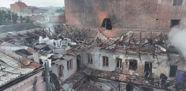 Kharkiv Oblast Prosecutor's Office showed a video of large-scale destruction after the Russian attack