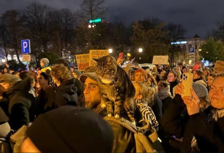 Mass protest held in Riga against Latvia's withdrawal from the Istanbul Convention