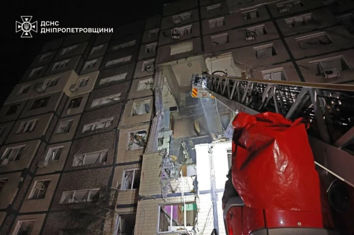 Two people became victims of the Russian attack on a high-rise building in Dnipro, 12 injured