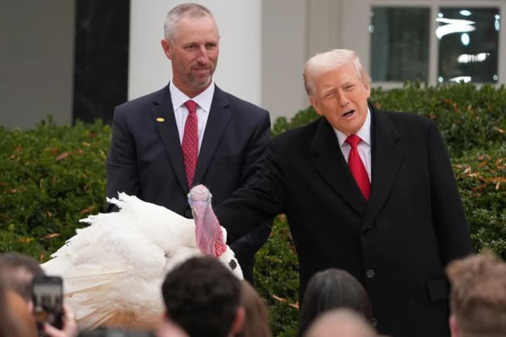 Trump pardons two turkeys, one of which disappeared during the ceremony