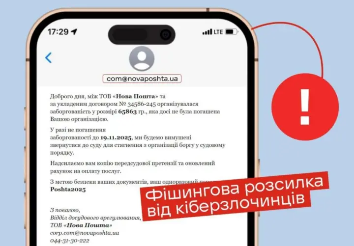 Мошенники под видом "Новой Почты" пытаются похитить данные украинцев