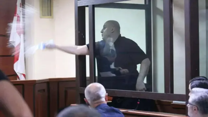 В Грузии оппозиционеру Мелии дали 1,5 года тюрьмы за то, что он облил водой судью