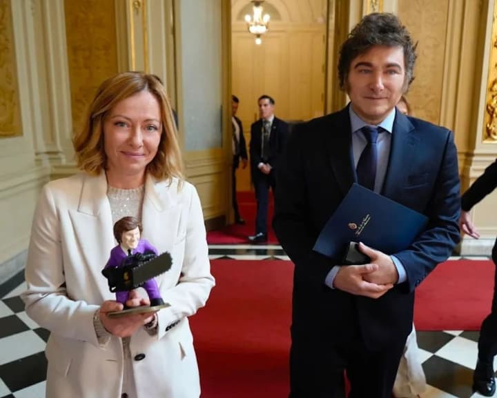 Python skin shoes, Zelenskyy's iPad, and a sack of rice: Meloni put state gifts up for auction