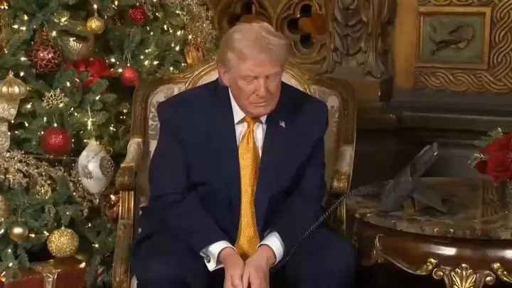 Trump mentioned Ukraine during a Christmas event with children