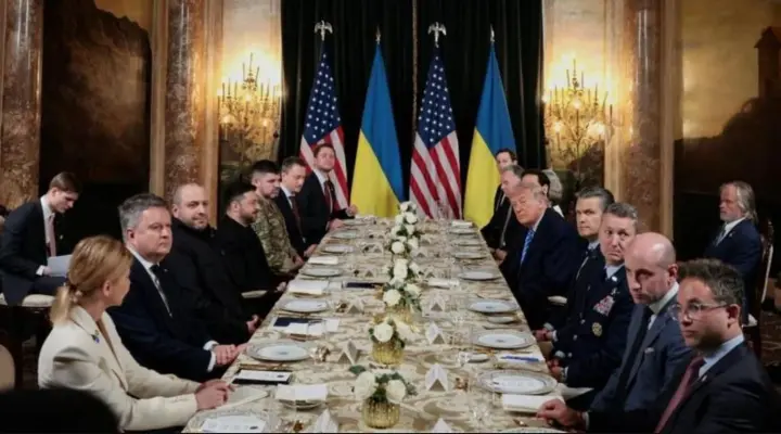 Встреча Зеленского и Трампа началась с обеда