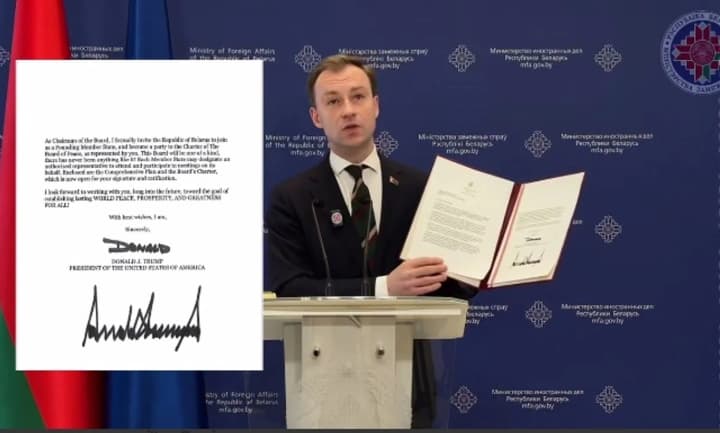У мзс білорусі заявили, що Трамп нібито запропонував лукашенку долучитись до "Ради миру"