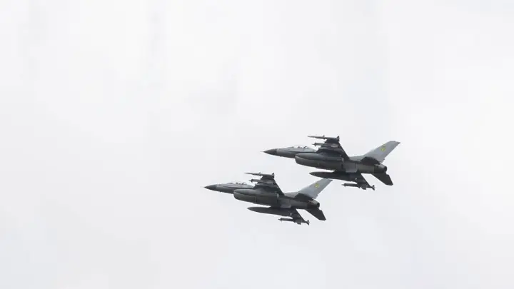 Эпические кадры: в Воздушных силах показали, как пилот F-16 уничтожает вражеский шахед