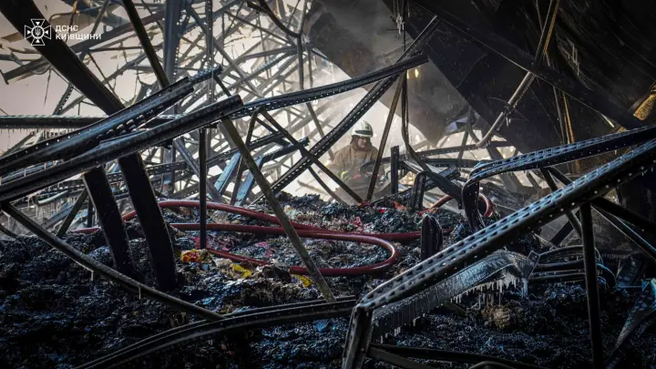 In Kyiv region, rescuers are eliminating the consequences of the enemy shelling of an industrial enterprise for the fifth day