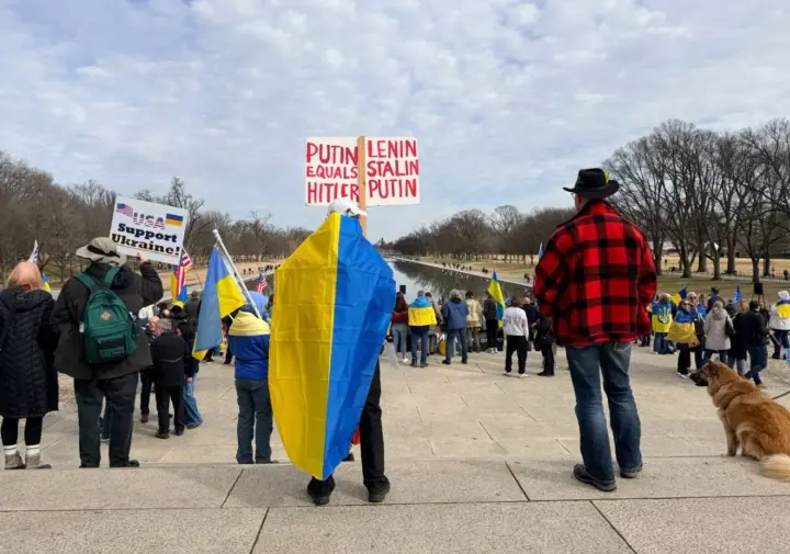 Washington hosted a march on the fourth anniversary of Russia's full-scale invasion of Ukraine