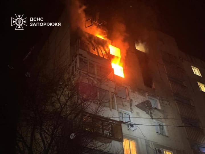 Already 9 injured in Russia's night attack on Zaporizhzhia