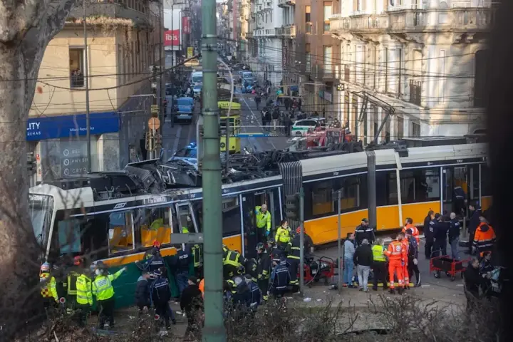 Tram derails in Milan, at least one person killed