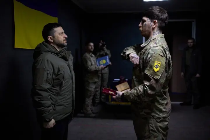 Zelenskyy honored soldiers of the 12th Special Purpose Brigade "Azov" with state awards