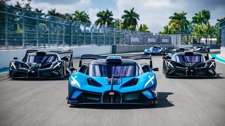 Bugatti Bolide hypercar conquered the Formula 1 track in Miami as part of an exclusive program for owners