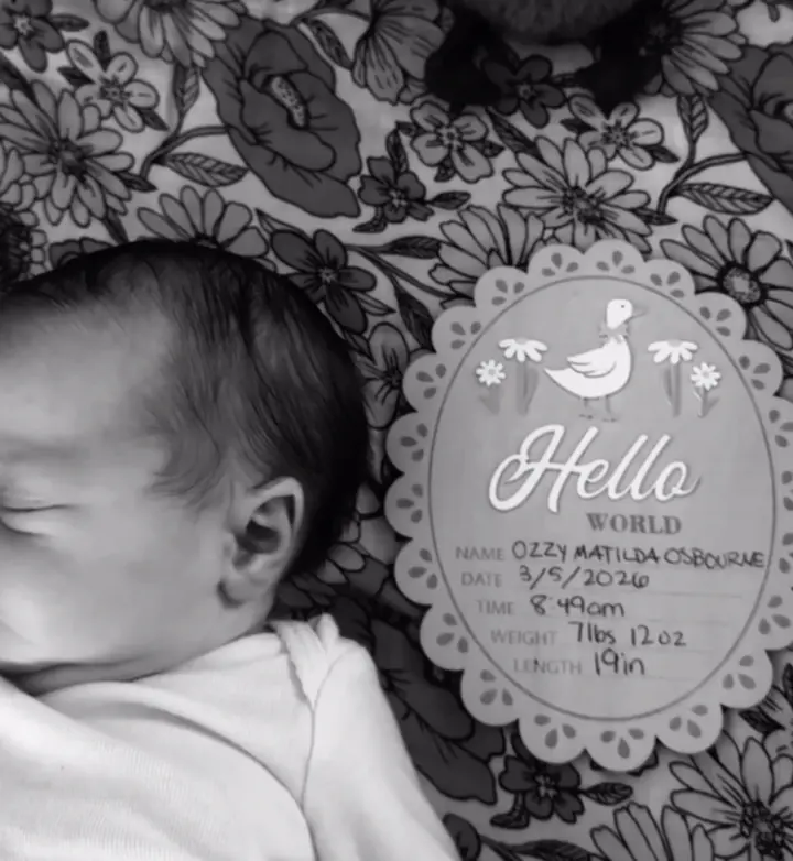 Ozzy Osbourne's son named his newborn daughter after his legendary father