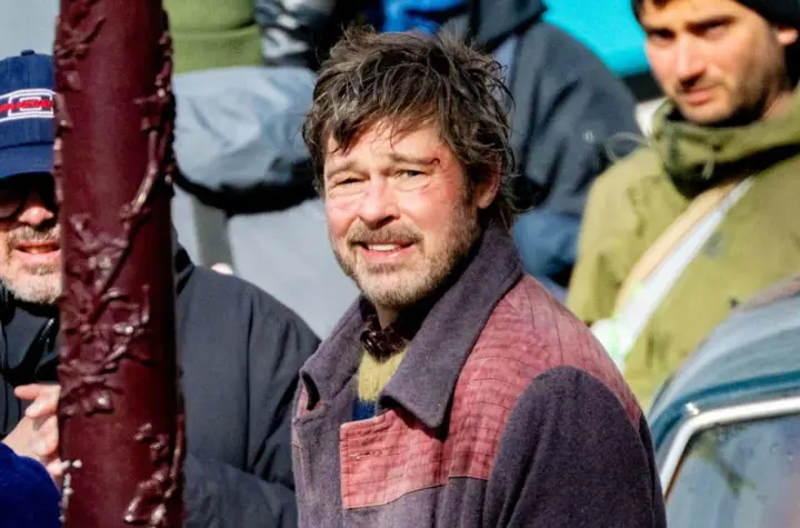 Brad Pitt spotted in Amsterdam filming "Apex"