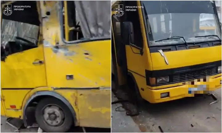 Российский дрон атаковал маршрутку в Херсоне – 7 пострадавших